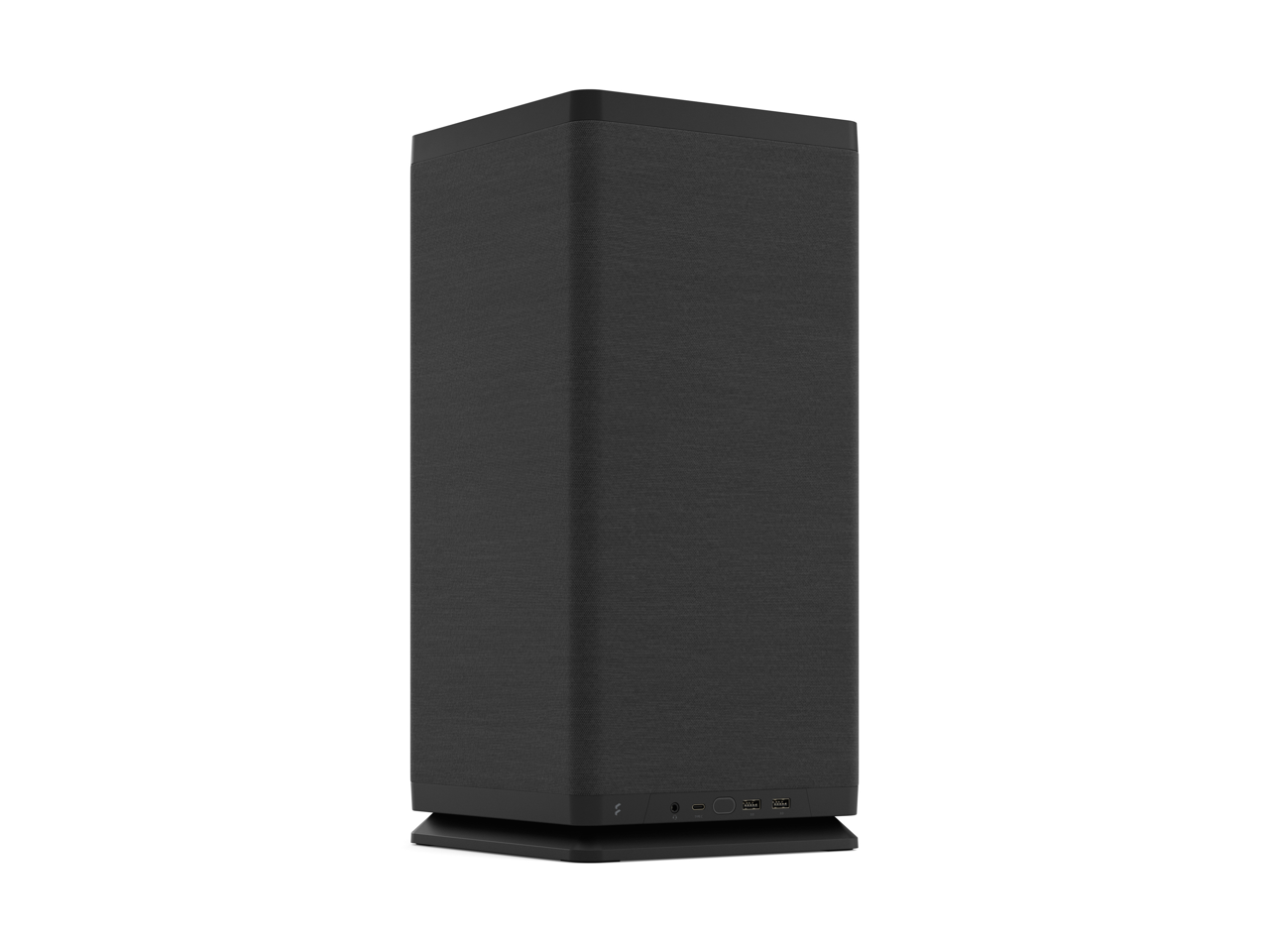 Front. Fractal Design - Fractal Design Mood Black Mini-ITX Small Form Factor PC Case with PCIe 4.0 Riser - Black.