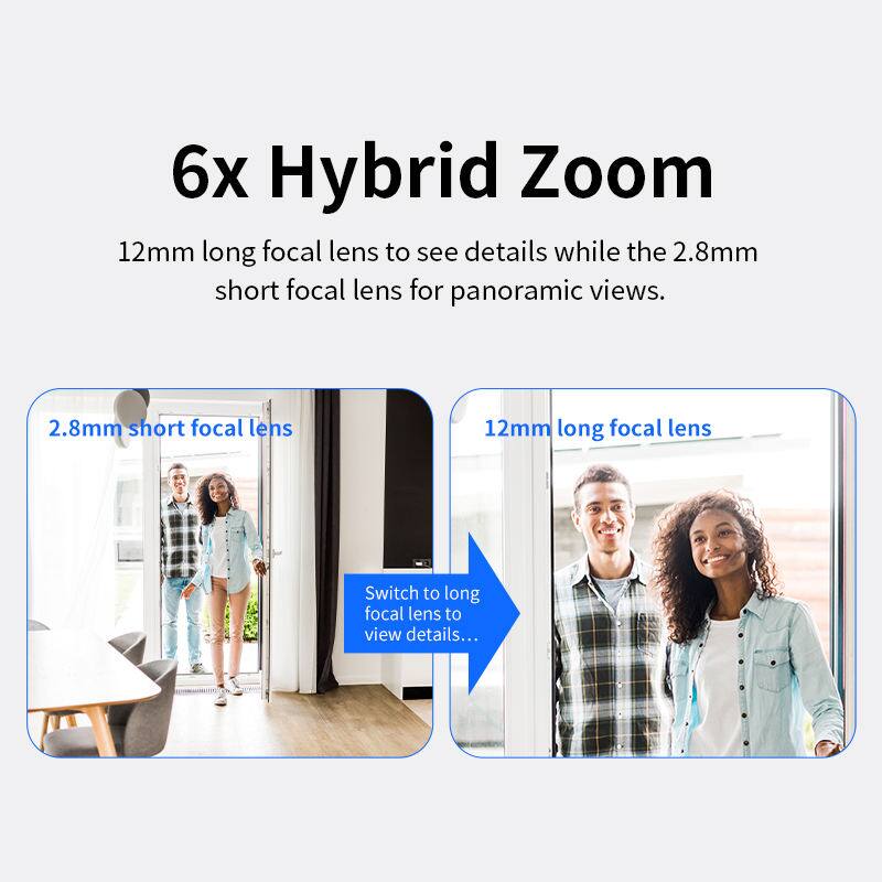6x Hybrid Zoom

12mm long focal lens to see details while the 2.8mm short focal lens for panoramic views.

2.8mm short focal lens

Switch to long focal lens to view details...

12mm long focal lens