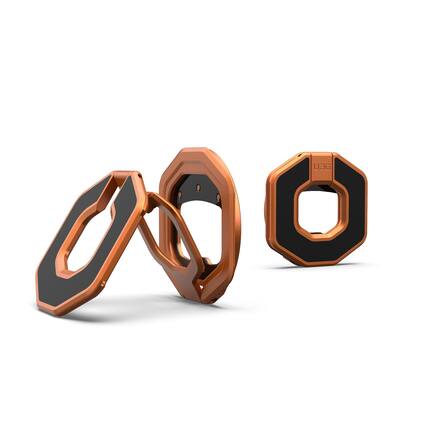 Front. UAG - Magnetic Ring Stand with Built-in Bottle Opener, Universal MagSafe Phone Grip & Stand - Burnt Orange.