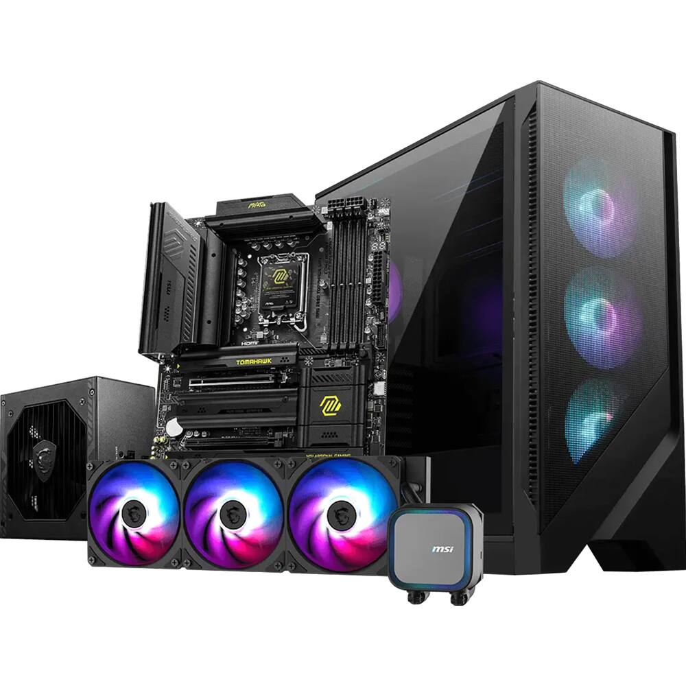 Alt View 5. MSI - MAG Coreliquid A13 360 AIO ARGB CPU Liquid Cooler CLA13360 - Black.