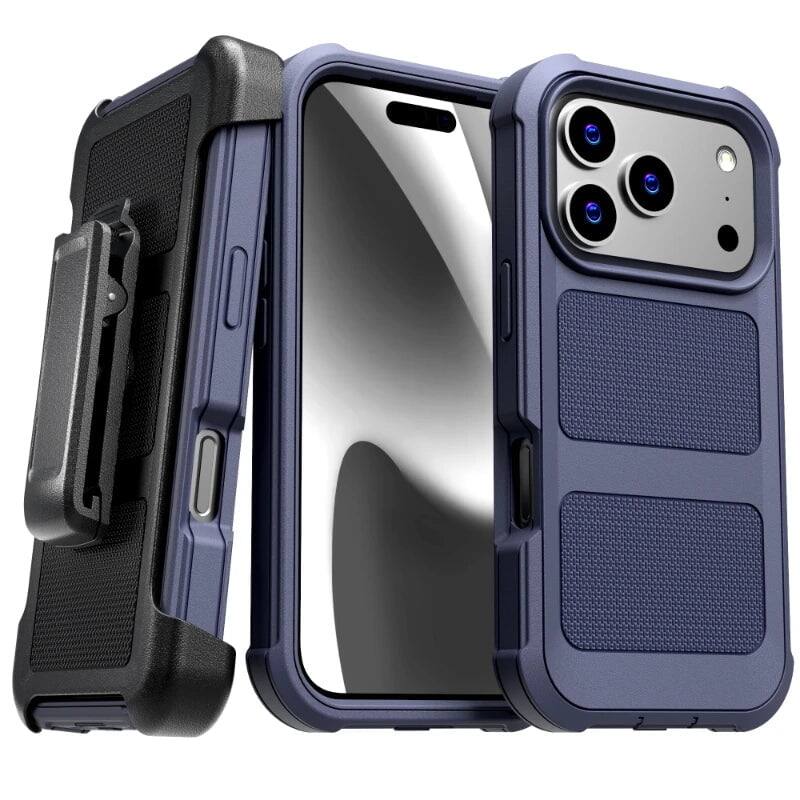 Alt View 1. RomeTech - Defender Rugged Case for Apple iPhone 17 Pro Max - Black - Black.
