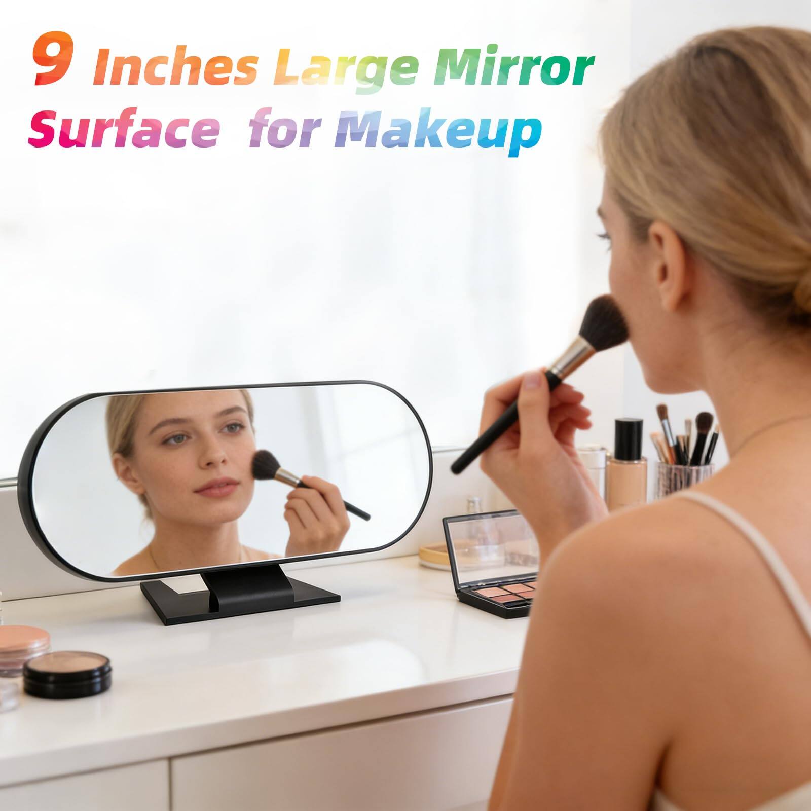9 Inches Large Mirror Surface for Makeup