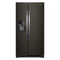 Whirlpool - 33 in. Wide 21 cu. ft. Side-by-Side Refrigerator with LED Interior Lighting - Black Stainless Steel