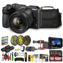 Bundle - Nikon - Z30 Lightweight Mirrorless Camera with 12-28mm Zoom Lens (1781) - Black Deluxe