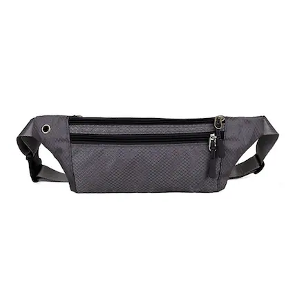 Front. XGear Fitness - Waterproof Fanny Pack for Running and Travel - Grey.