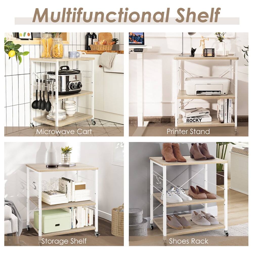 Multifunctional Shelf

- Microwave Cart
- Printer Stand
- Storage Shelf
- Shoes Rack