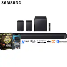SAMSUNG DECOGEAR DECOGEAR CPS BUNDLE PREMIUM CPS 26 MONTH CPS .1.4 4ch PROTECTION BONNERS - 11.1.4 Ch TELEVISION HOME THEATER 2 TTE DECO GEAR INCLUDES ESSENTIALS HDMI CABLES 2 PLAN PREMIUM PROTECTION Dolby Q-Symphony dts ATMOS Compatible Bluetooth