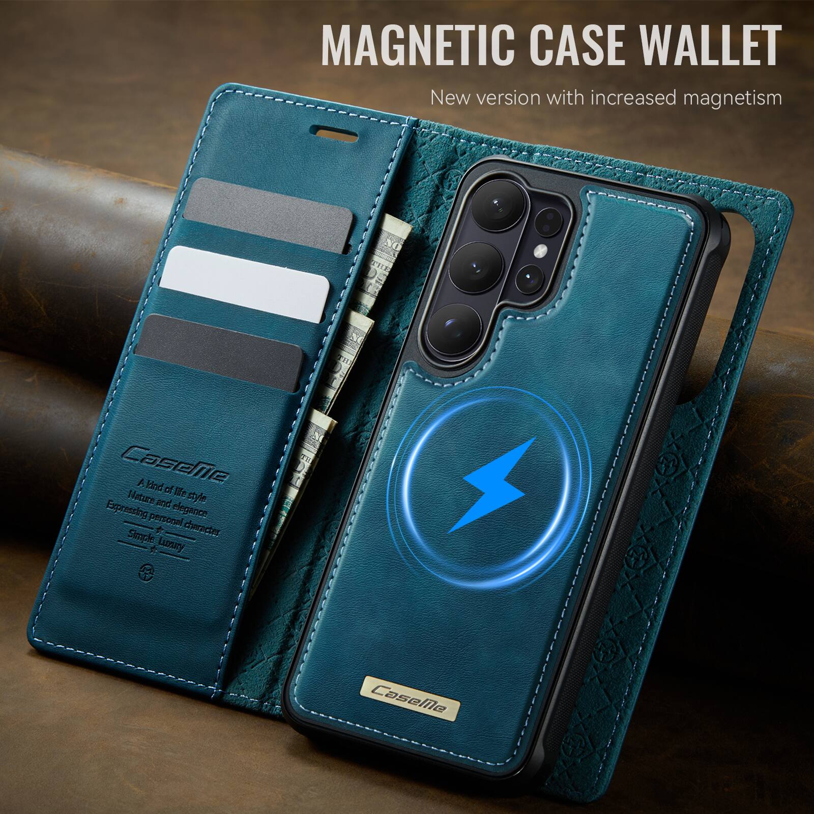 MAGNETIC CASE WALLET  
New version with increased magnetism

Caselite  
A kind of life style  
Nature and elegance  
Expressing personal character  
Simple luxury