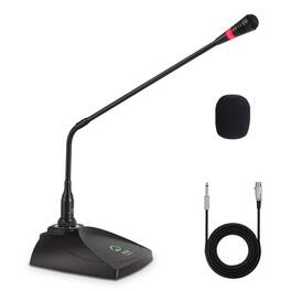Pyle - Conference Gooseneck Adjustable Desk Microphone – Table Top Condenser Mic with 26.2ft Cable & Cardioid Pickup