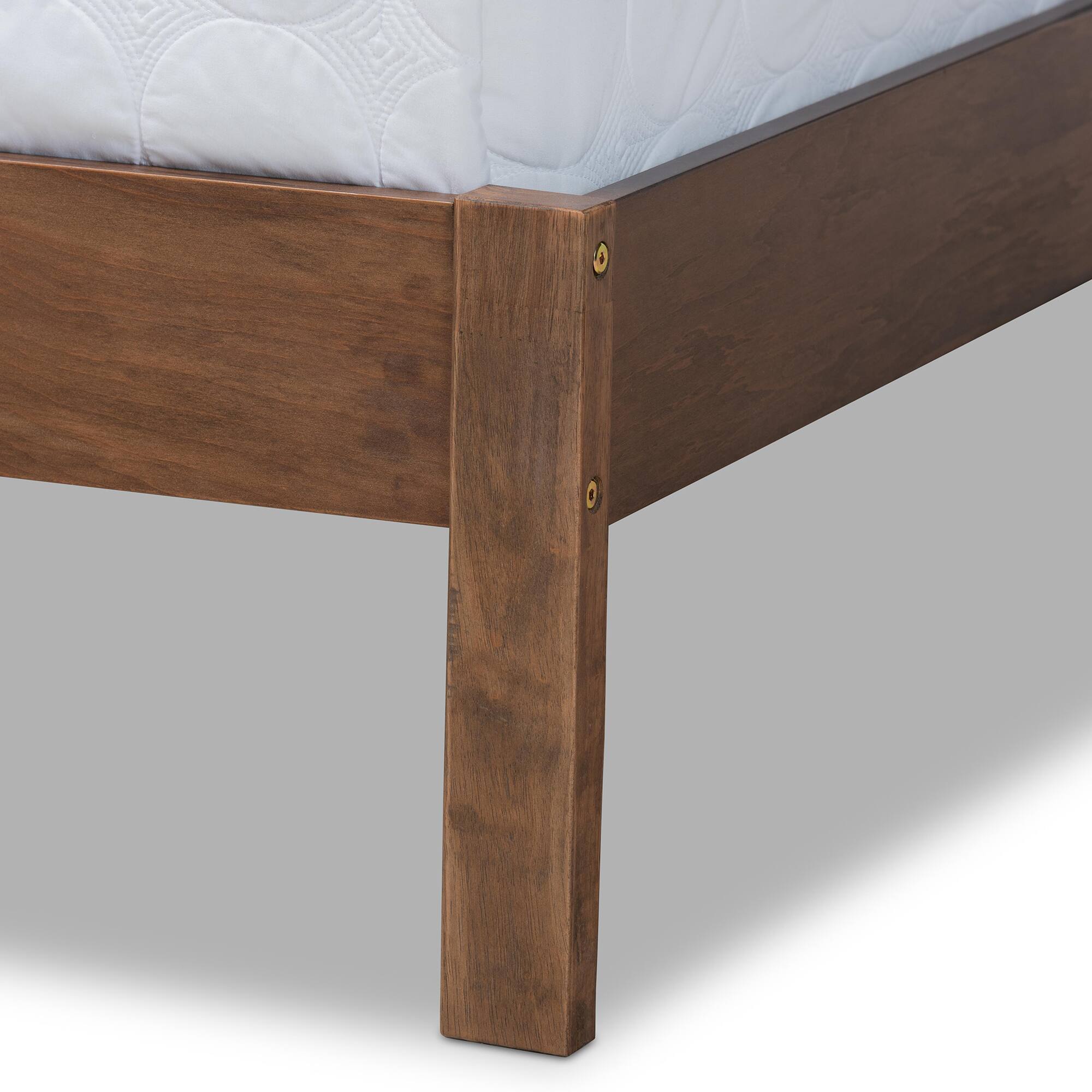 Alt View 1. Baxton Studio - Anthony Modern and Contemporary Walnut Brown Finished Wood King Size Panel Bed - Walnut.
