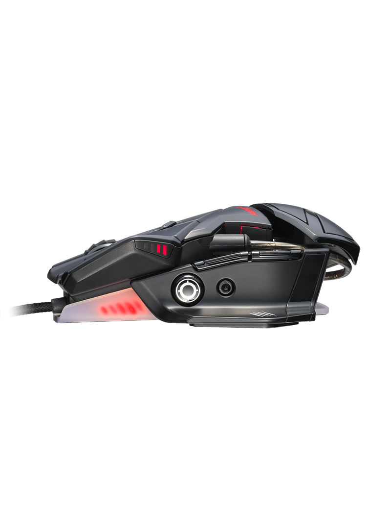 Back. Mad Catz - Mad Catz - R.A.T. 4+ Optical Gaming Mouse HIGH-QUALITY 7200 DPI SENSOR - Wired - Black - BLACK.