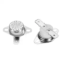 Unique Bargains - 2pcs KSD301 Thermostat 5°C/41°F 16A N.O. Snap Disc Switch for Microwaves/Oven/Coffee - Silver