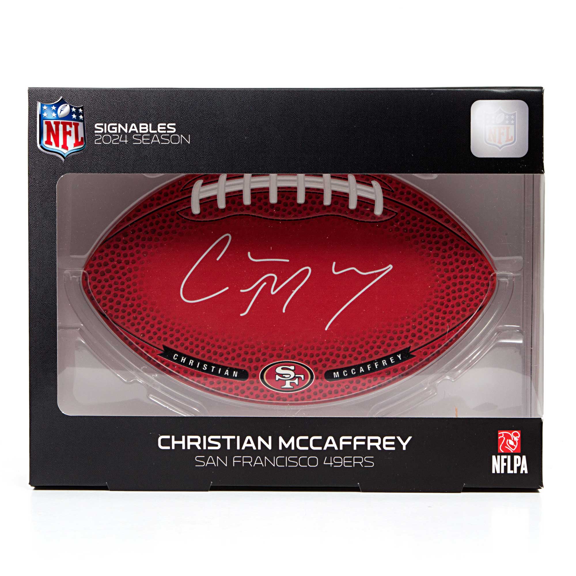 SIGNABLES  
NFL 2024 SEASON  

CM7  
CHRISTIAN MCCAFFREY  
SAN FRANCISCO 49ERS  

NFLPA