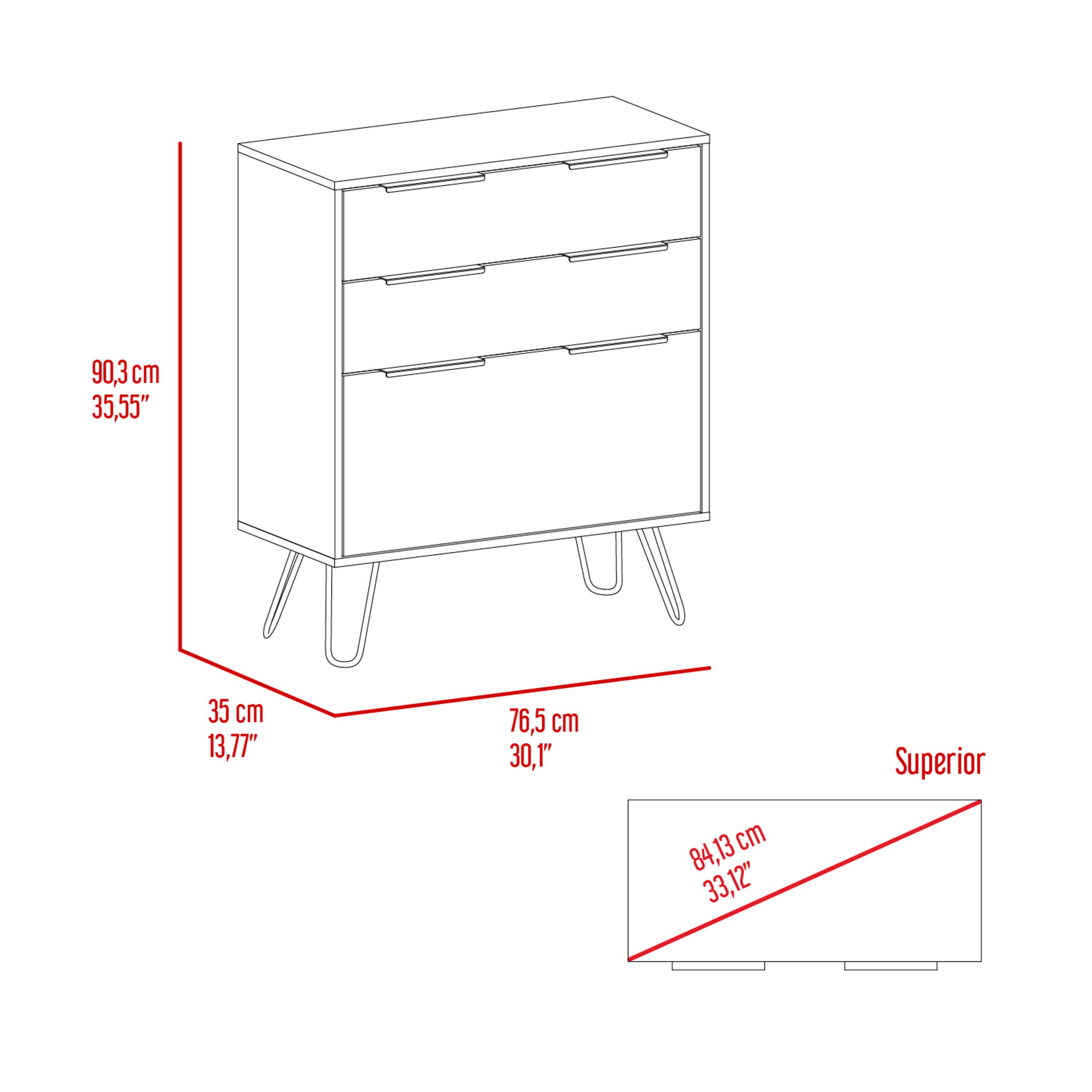 90,3 cm  
35,55"  

35 cm  
13,77"  

76,5 cm  
30,1"  

Superior  
84,13 cm  
33,12"