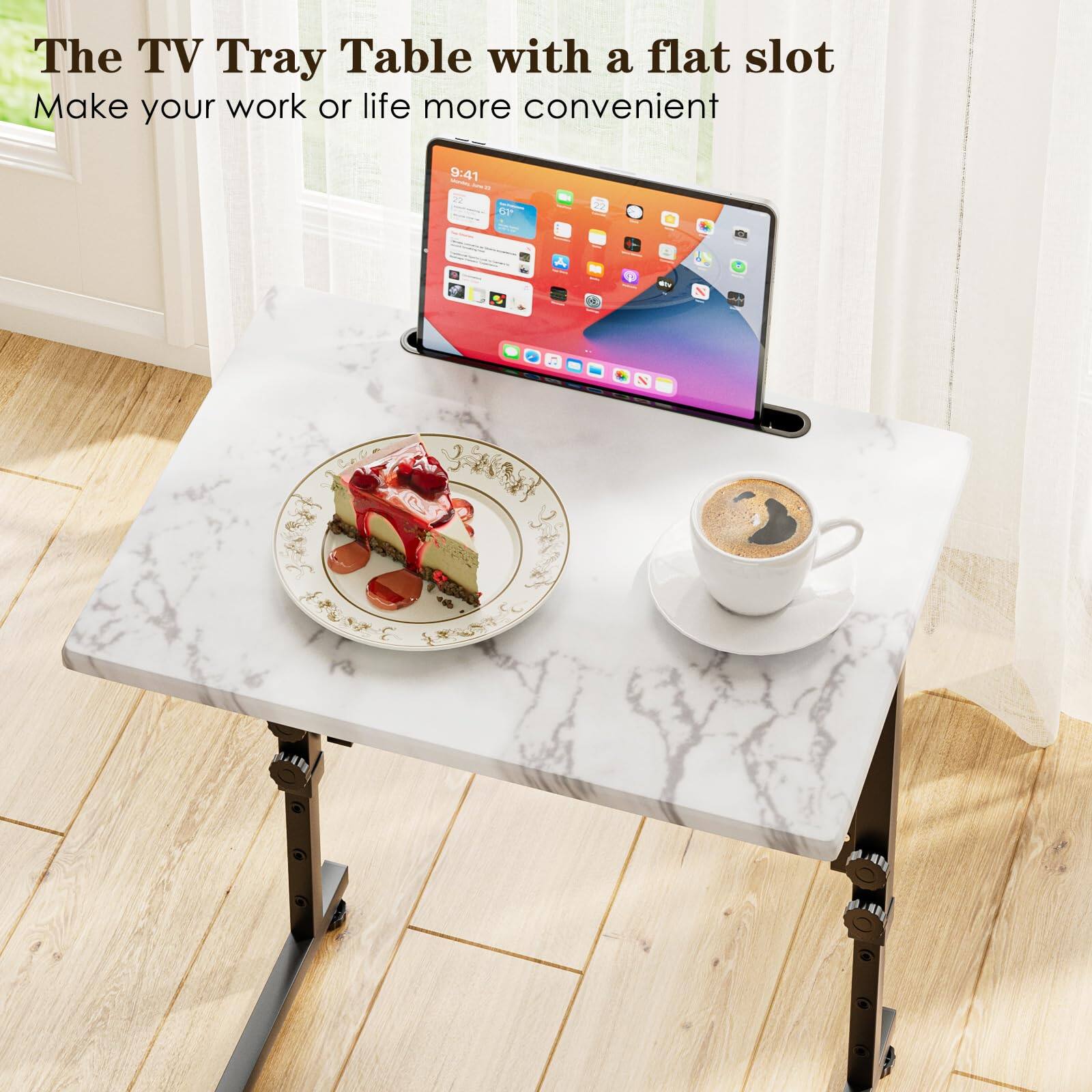 The TV Tray Table with a flat slot  
Make your work or life more convenient