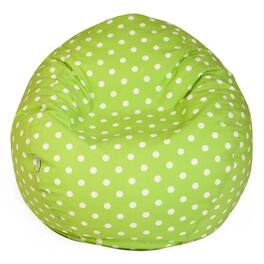 Majestic Home - Small Bean Bag Polka Dot (Small) Lime - Green