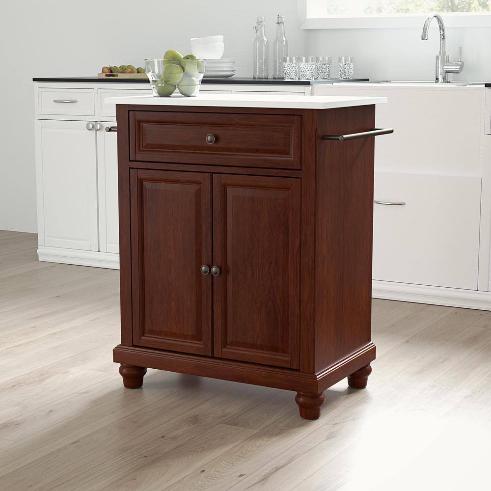 Alt View 6. Crosley Furniture - Cambridge Stone Top Portable Kitchen Island/Cart - Mahogany.