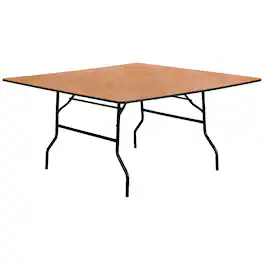 Flash Furniture - Gerry 5-Foot Square Wood Folding Banquet Table - Natural