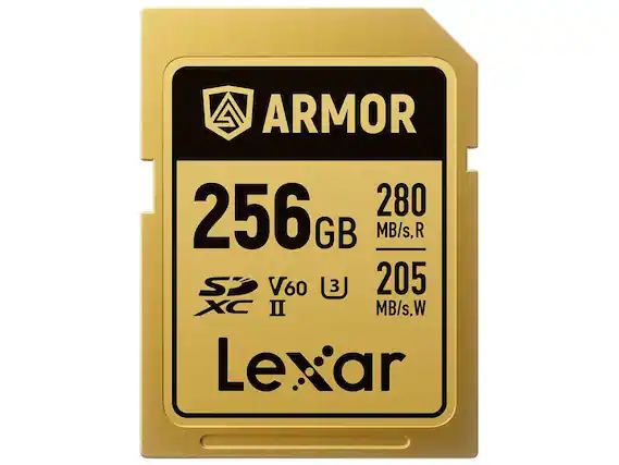 ARMOR 256 GB
280 MB/s R
205 MB/s W
V60
XC II
Lexar