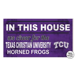 Jardine - TCU Horned Frogs 11'' x 20'' Indoor/Outdoor In This House Sign - Purple