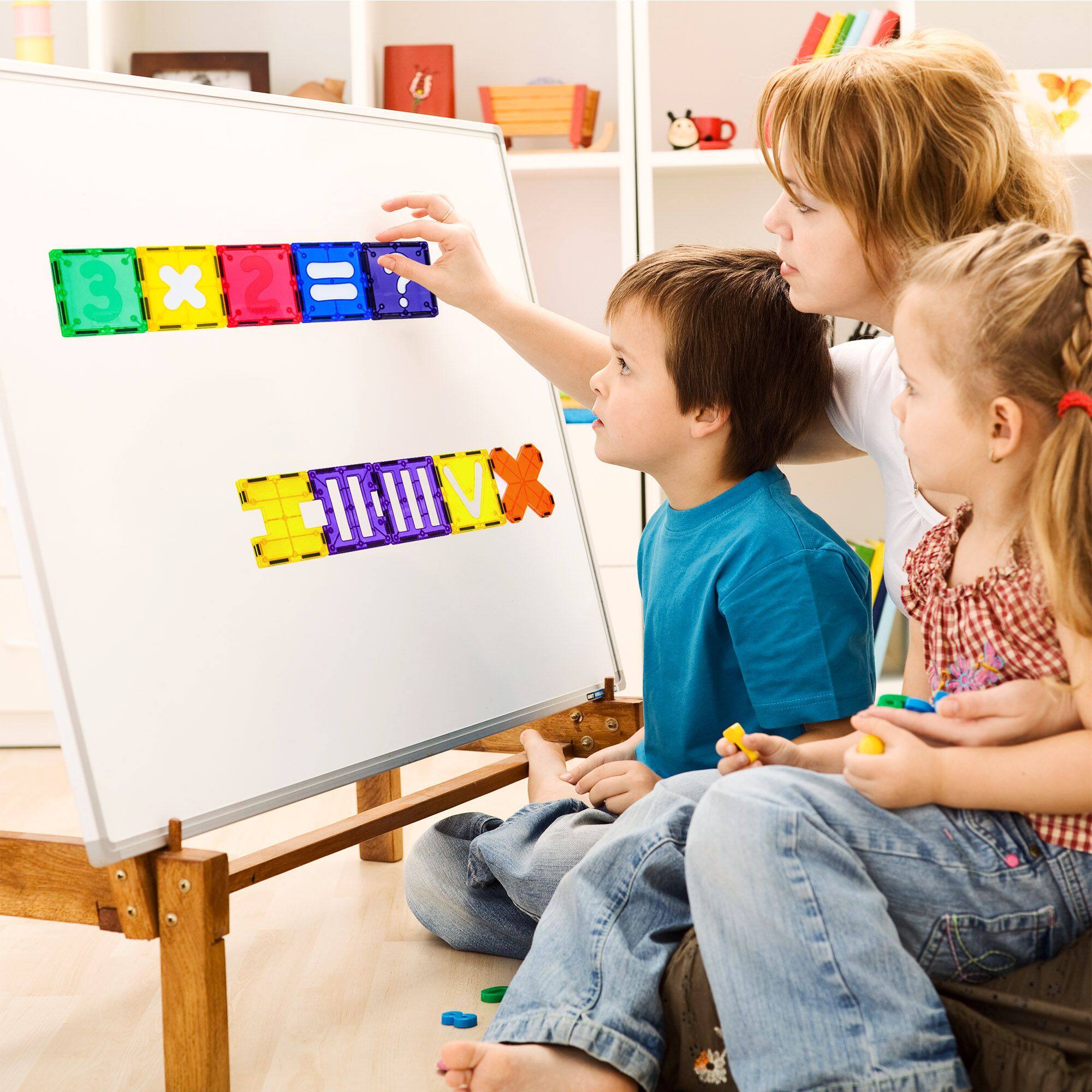 Alt View 1. PicassoTiles - PicassoTiles 22 PC Numerical, Magnetic Tiles, Magnetic Building Blocks for Kids, Magnet for Kids 3+.