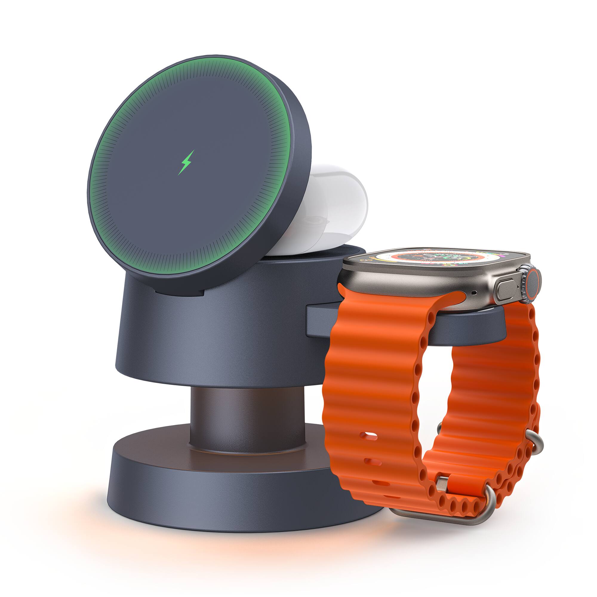 Alt View 5. iVANKY - 4 in 1 Wireless Charging Station Cube with Night-Lamp and 30W Adapter.