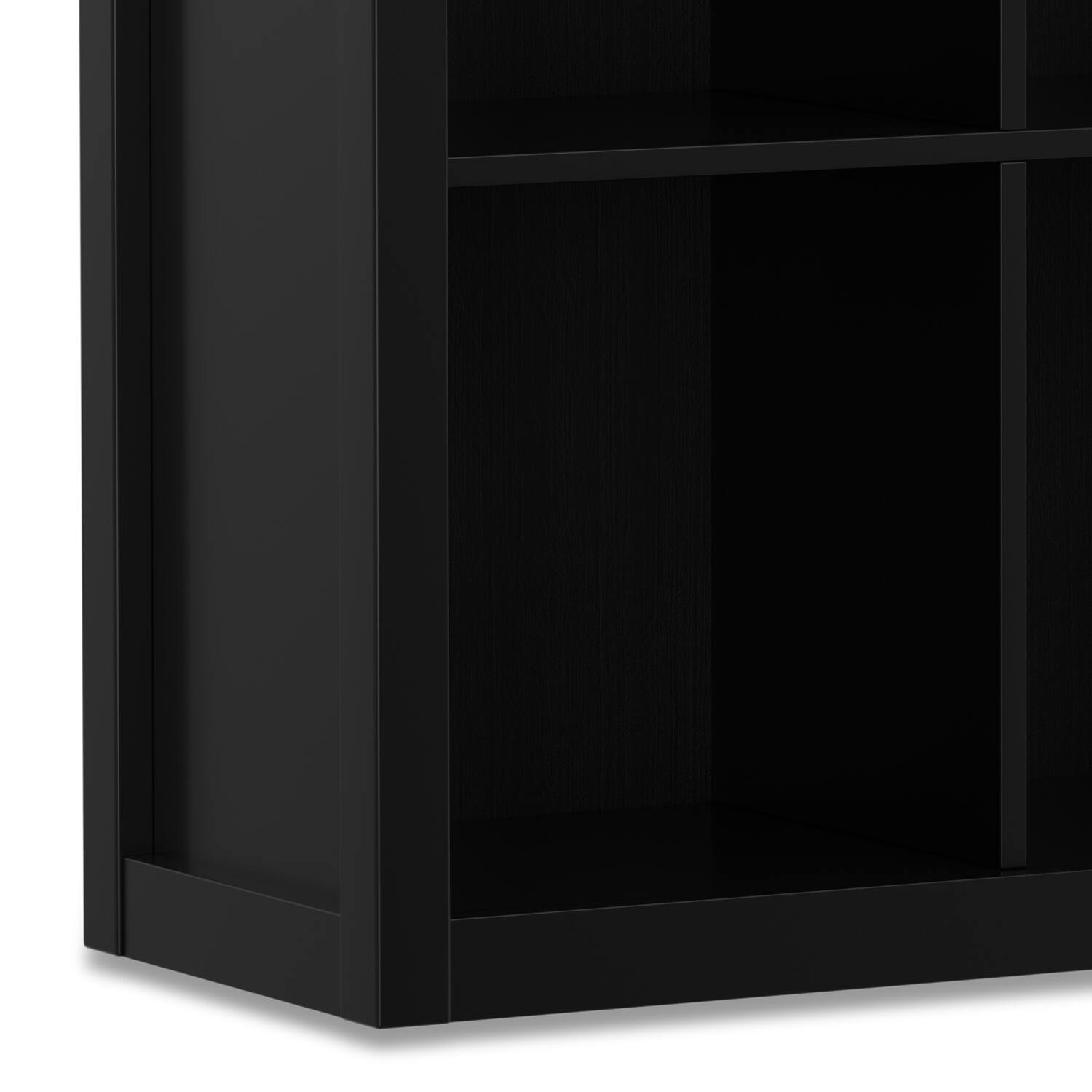 Alt View 6. Simpli Home - Artisan SOLID WOOD 45 inch x 43 inch Transitional 9 Cube Bookcase and Storage Unit in Black - Black.