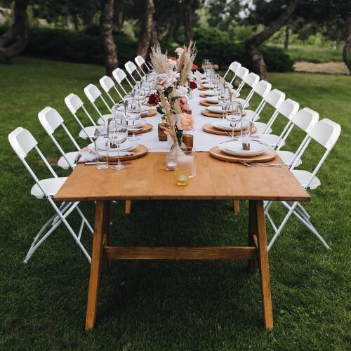 Alt View 9. Winado - 10PCS Portable Plastic Folding Chairs, Stackable Seat with Steel Frame for Indoor Outdoor Wedding Party Picnic Dining - White.