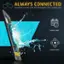 The text on the image is grouped and corrected as follows:

"Always Connected: Complete control with the MyDolphin Plus mobile app. Weekly timer. Manual drive."