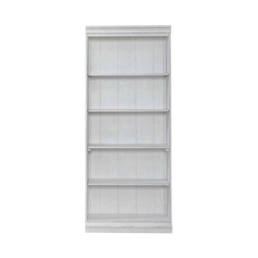 Back. Liberty Furniture Industries - Magnolia Manor 72 Inch Bookcase Office Storage - Antique White & Weathered Bark - Antique White & Weathered Bark.