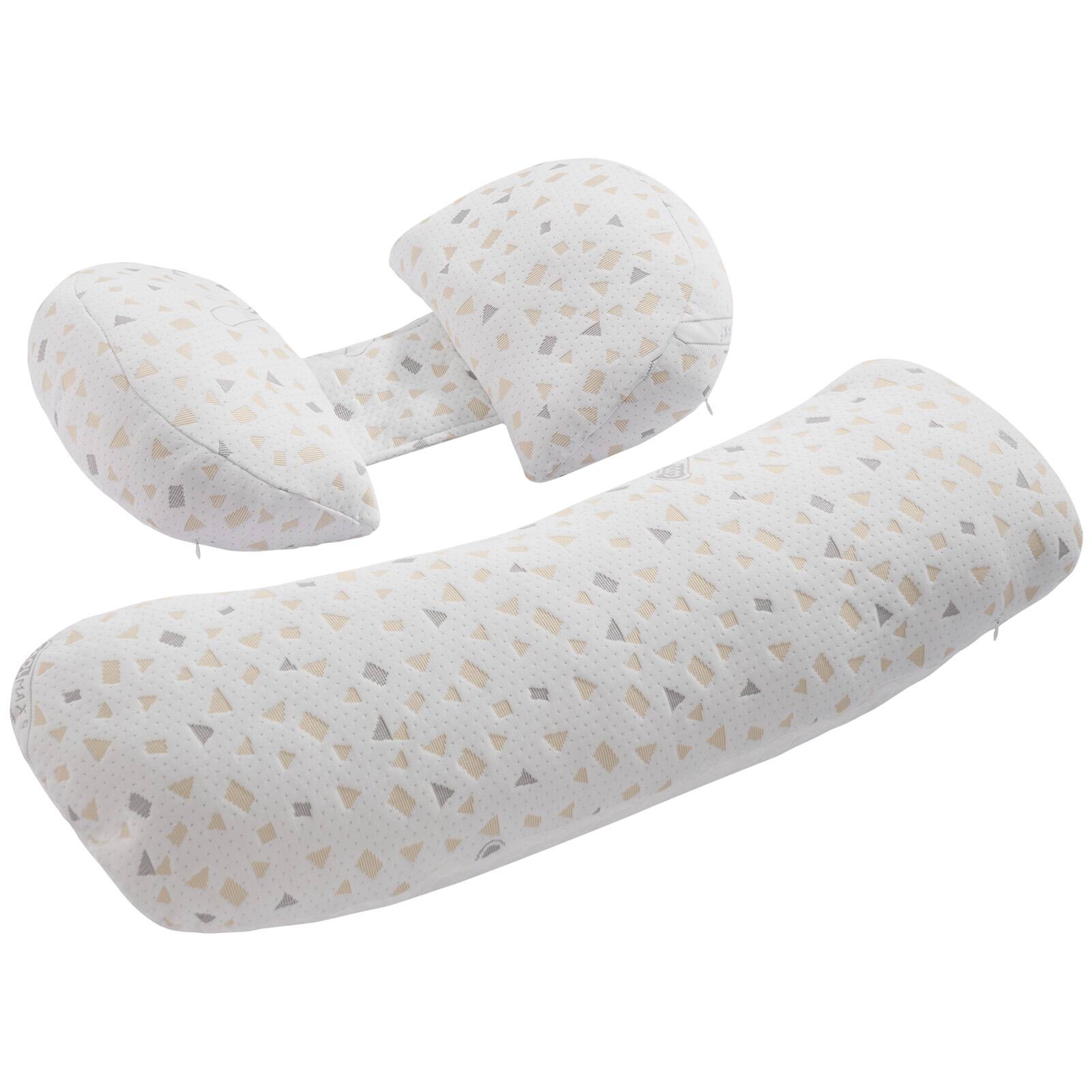 Alt View 5. VEVOR - Pregnancy Pillows for Sleeping, Adjustable Maternity Pillow for Pregnant Women, Soft Pregnancy Body Pillow - White background with colored spots.