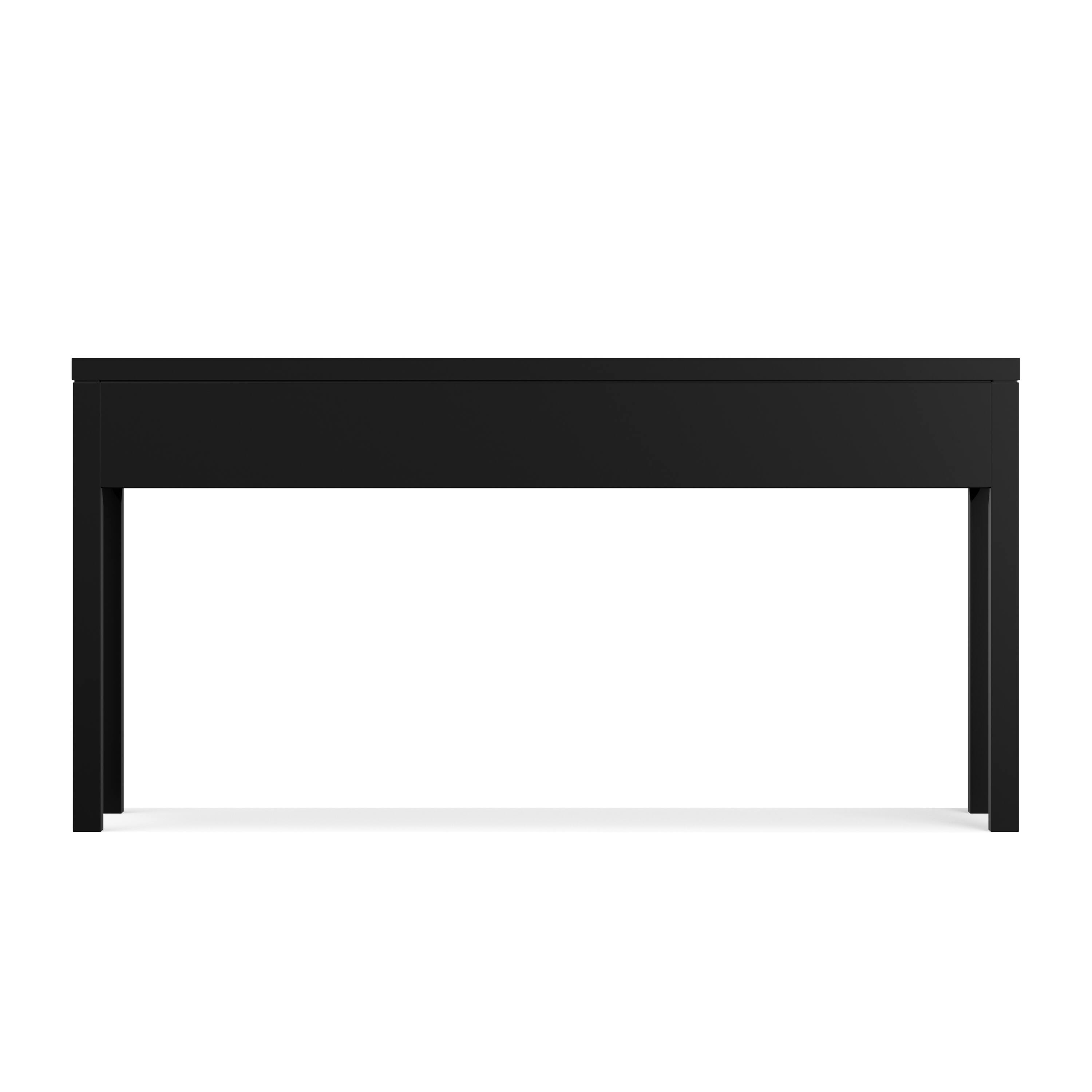 Alt View 1. Simpli Home - Hollander 60 inch Wide Solid Wood Contemporary Console Table in Black - Black.