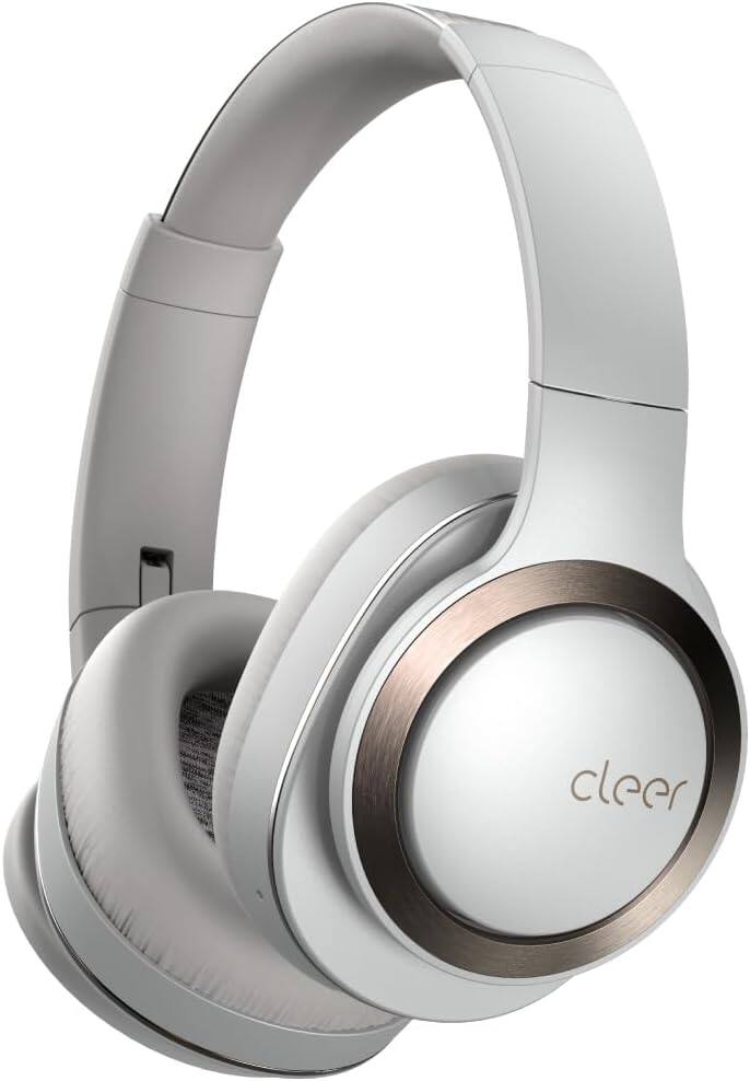 Front. Cleer - Cleer Enduro ANC Bluetooth Headphones – Noise Canceling, 60Hr Playtime, Hi-Res Audio, Ambient EQ - Light Grey.