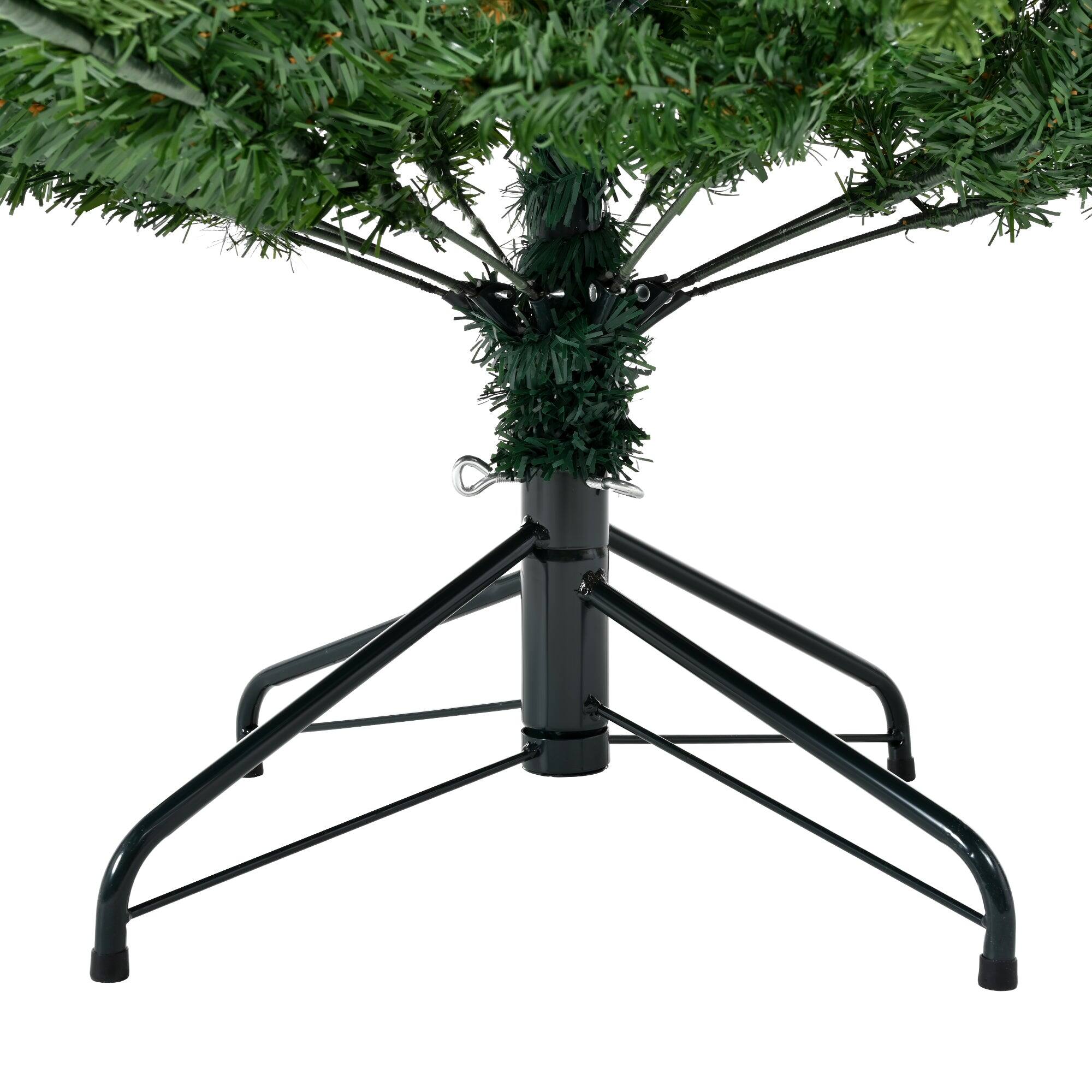 Alt View 3. BreeBe - Premium Unlit Green 7FT Christmas Tree with PE PVC Mixed Dense Branches - Green.