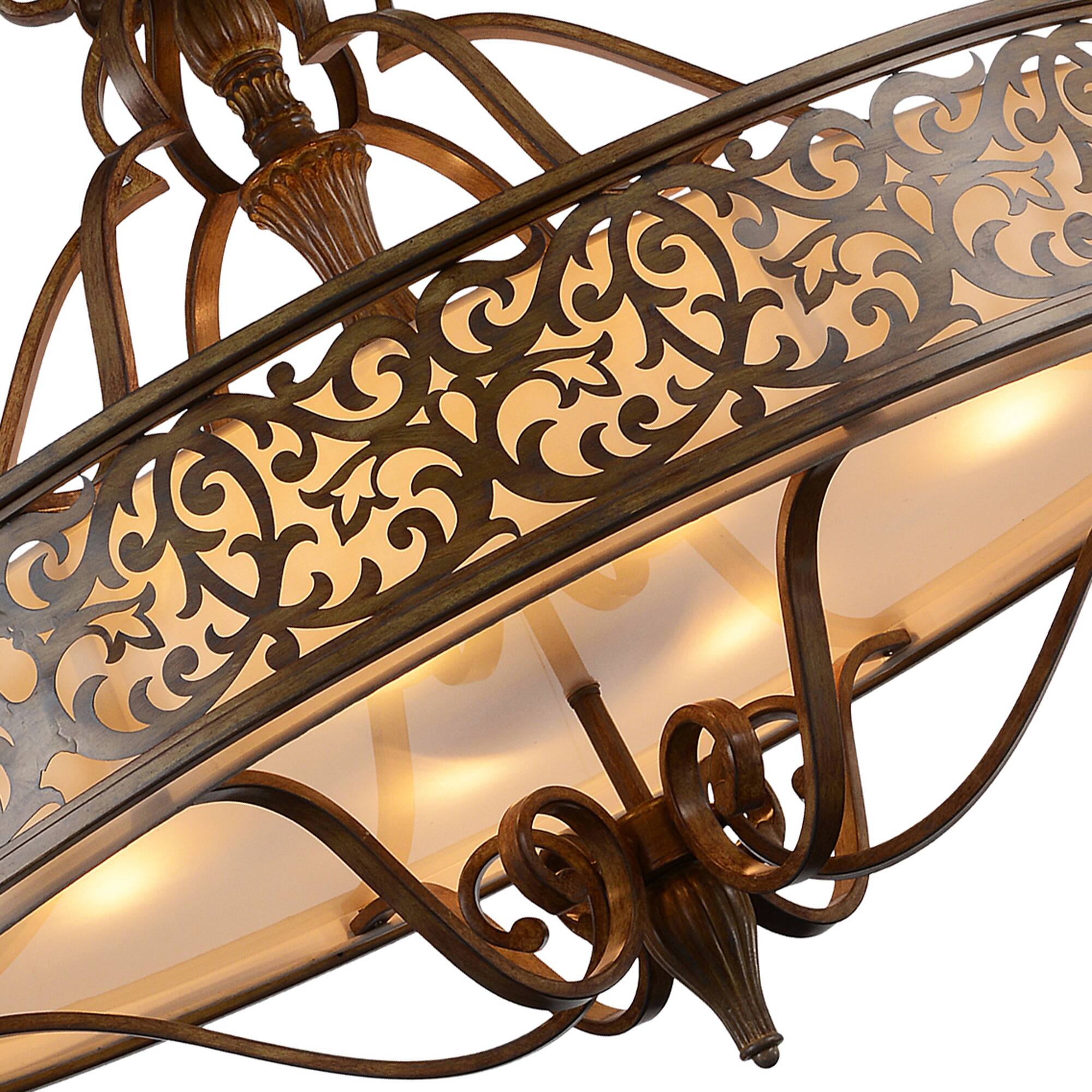 Left. CWI Lighting - Nicole 6 Light Drum Shade Chandelier With Brushed Chocolate Finish - Brushed Chocolate.