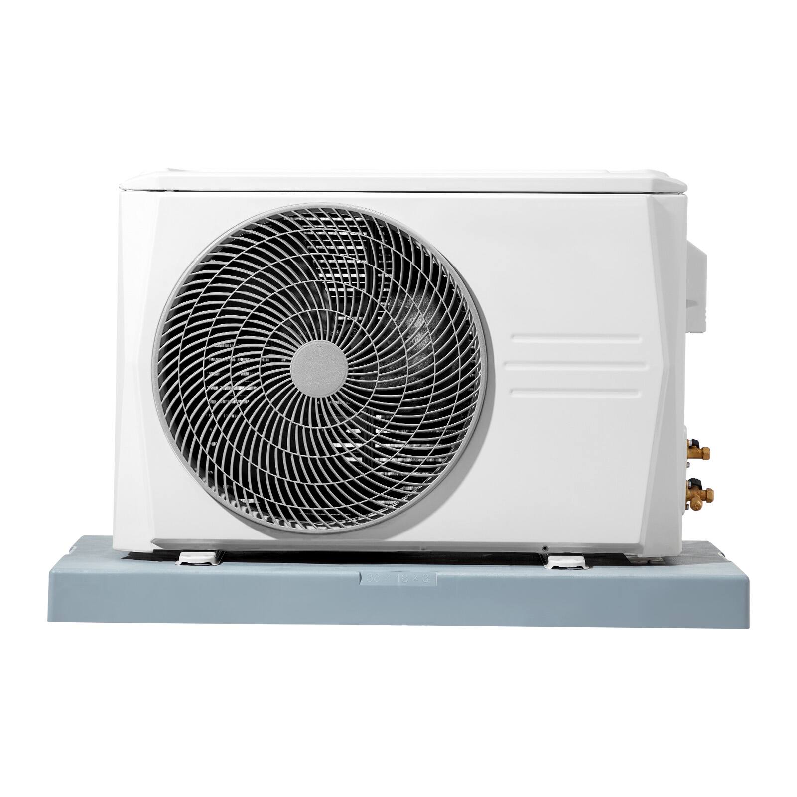 Alt View 5. VEVOR - Mini Split Pad, for 9000-36000BTU Ductless Air Conditioner Heat Pump Systems, 38 x 18 x 3 inch Plastic Outdoor Condenser - Gray.