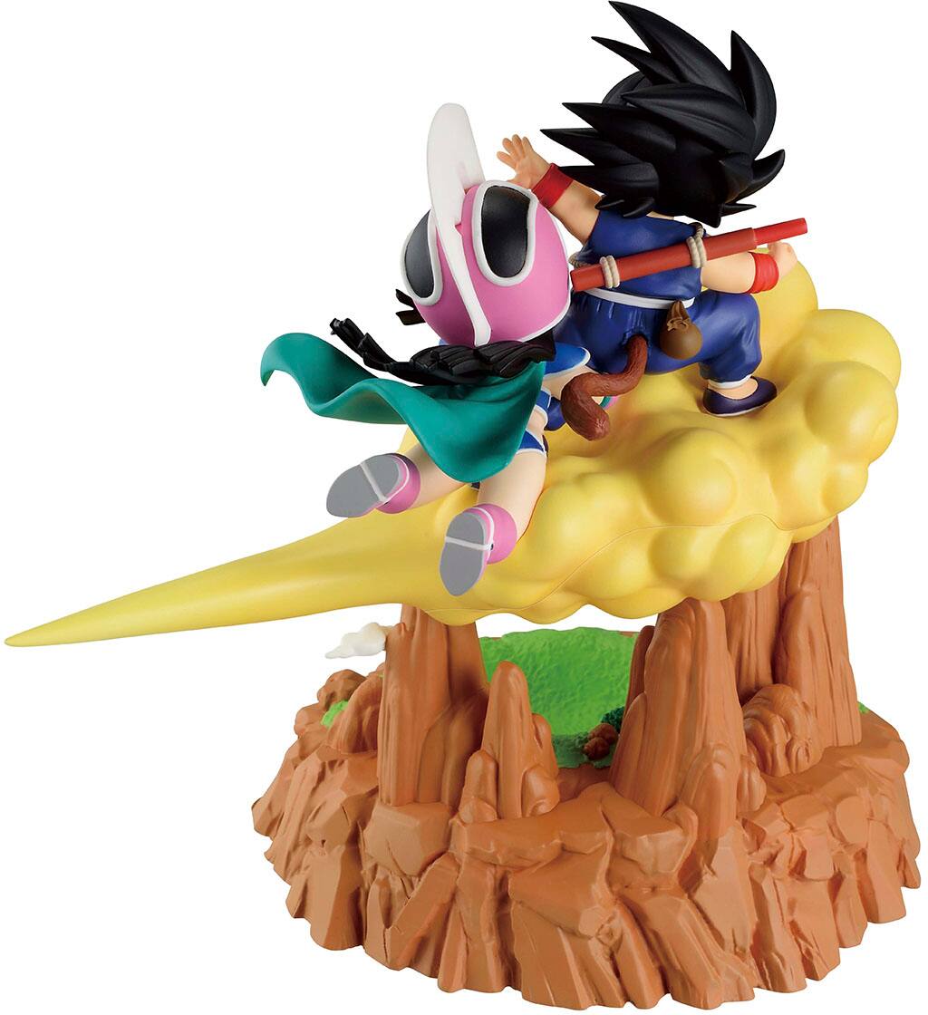 Back. Bandai - Son Goku & Chichi - Fantastic Adventure 2 - Dragon Ball - 5.9" Ichibansho Figure.