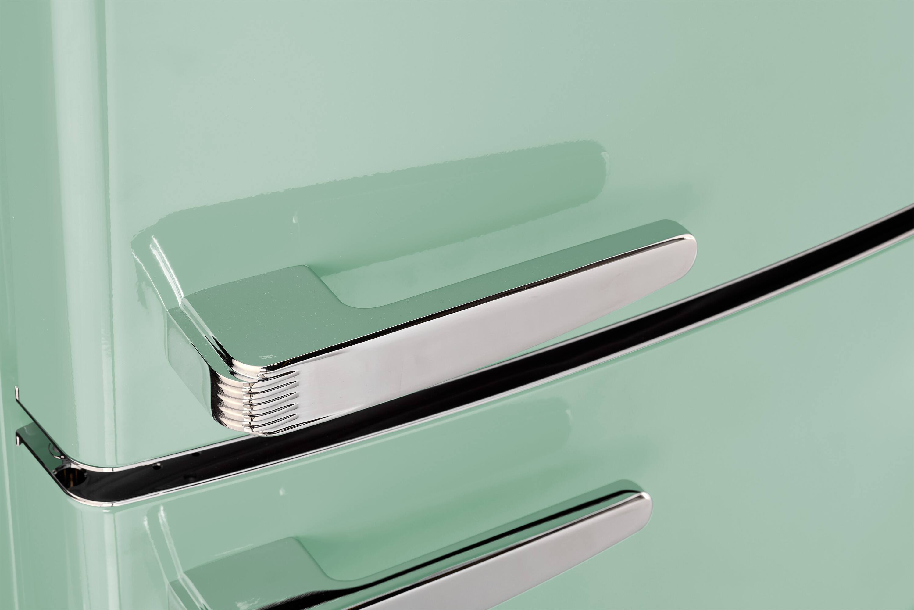 Alt View 9. Unique Appliances - Classic Retro 16.7 cu.ft Bottom Freezer Counter Depth Refrigerator - Summer Mint Green.