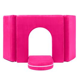 Jaxx - Zipline Playscape Castle Gate - Playtime Furniture for Imaginative Kids - Fuchsia