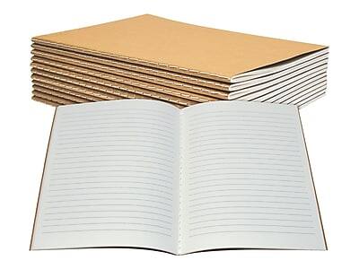 Front. Better Office - Better Office Composition Notebooks, 5.5" x 8.3", Narrow Ruled, 30 Sheets, Kraft, 12/Pack (25020-12PK) - Kraft.