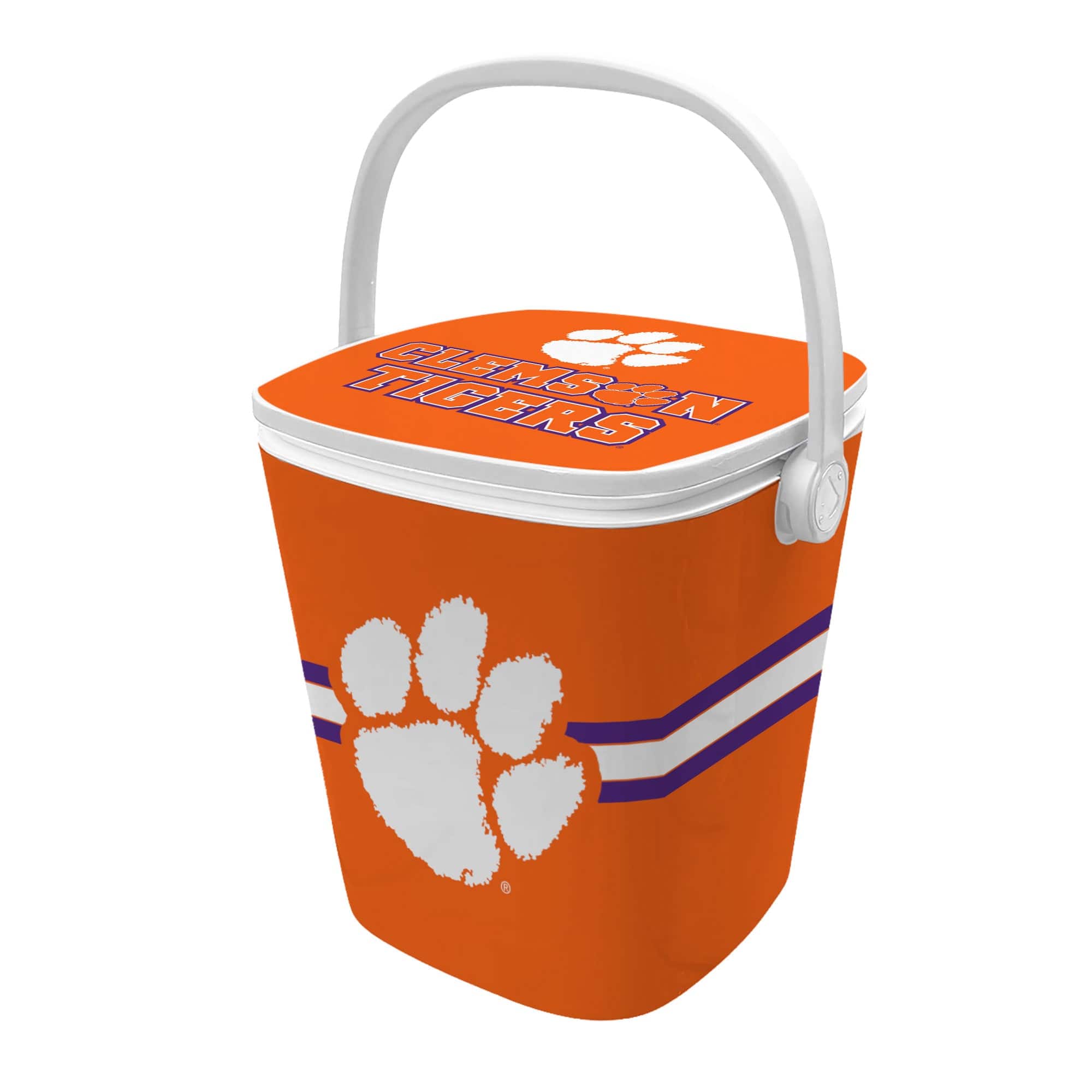 Indigo Falls - Clemson Tigers 16-Quart Mini Cool Bar Cooler - White