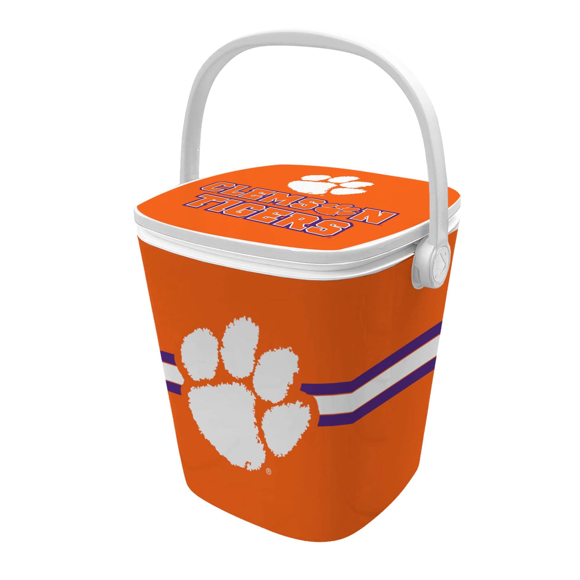 Front. Indigo Falls - Clemson Tigers 16-Quart Mini Cool Bar Cooler - White.