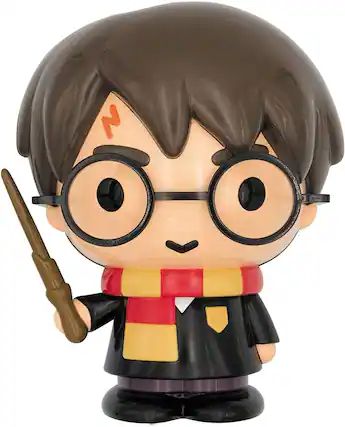 Front. Monogram - Harry Potter Chibi 8 Inch PVC Figural Bank - Black.