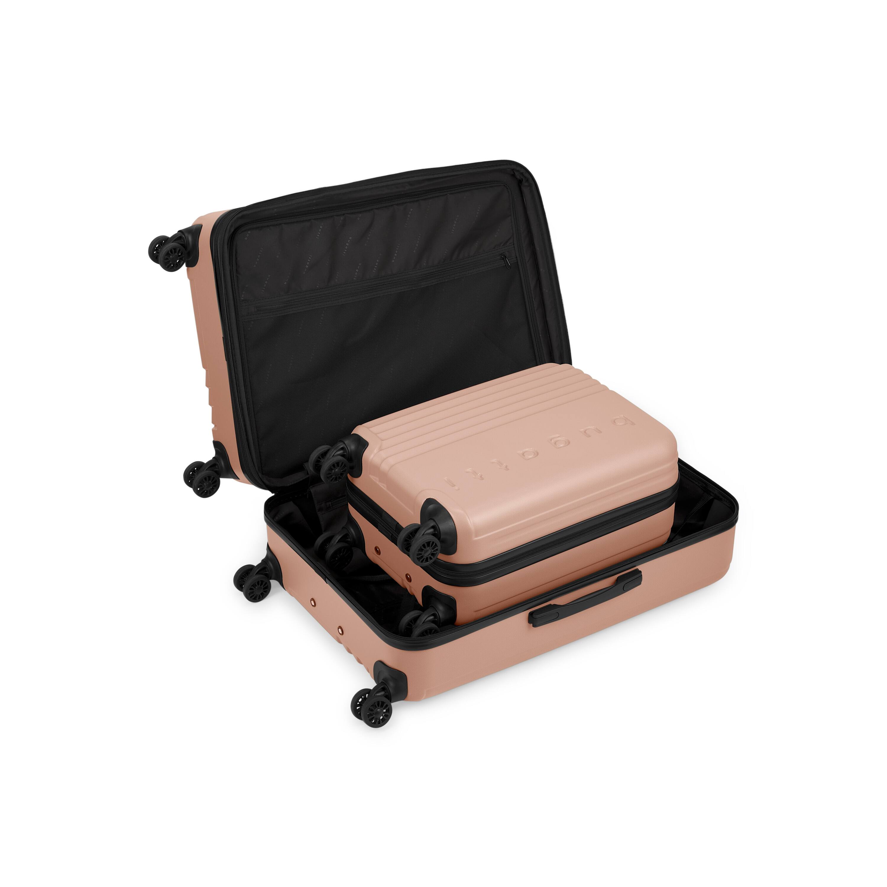Alt View 4. Bugatti - Bugatti Classic 2 Piece Hardside Set Luggage - PEACH.