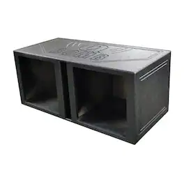 QPower QBOMB 15 Inch Center Vented Dual Subwoofer Enclosure Speaker Box ...