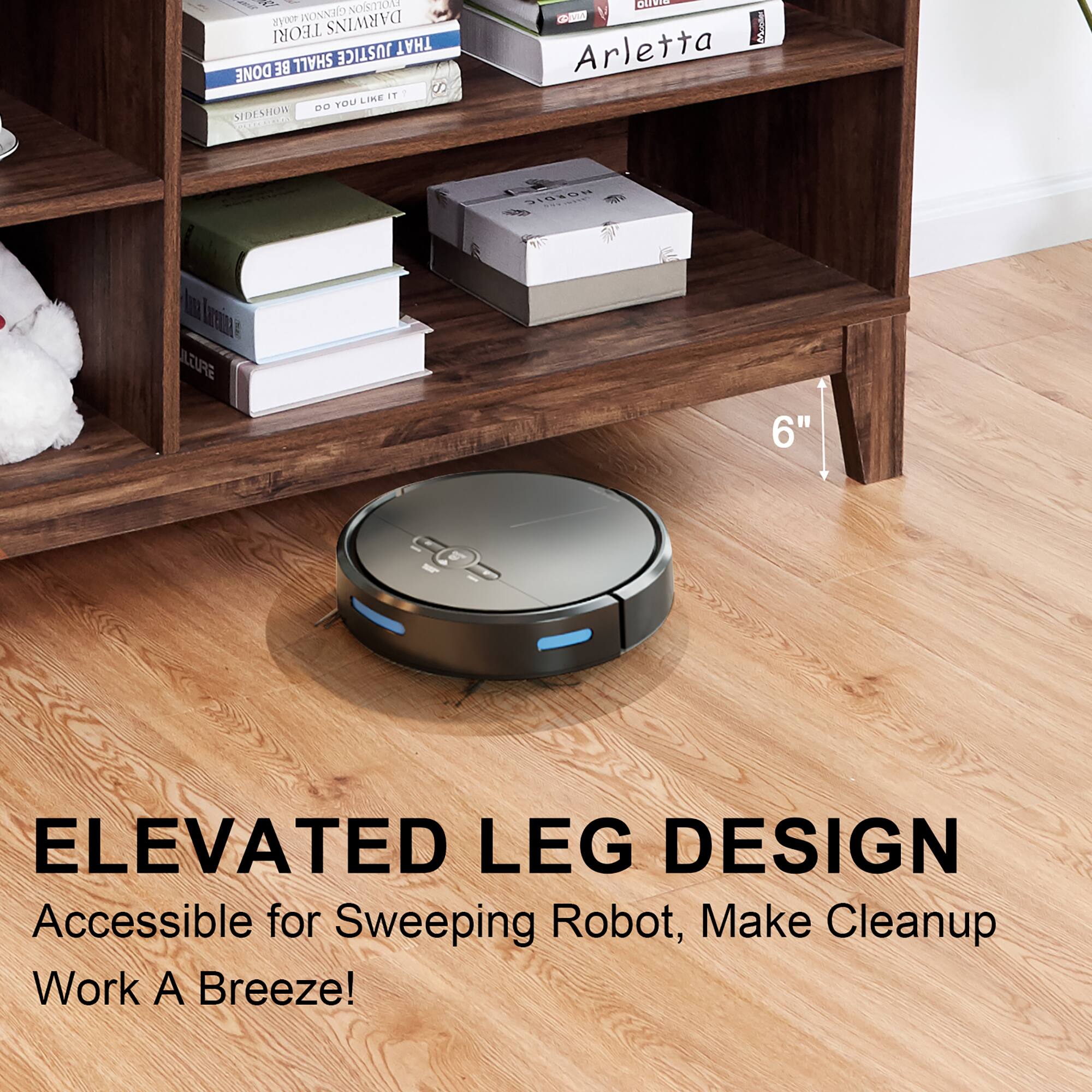 Elevated Leg Design: Accessible for Sweeping Robot, Make Cleanup Work A Breeze!