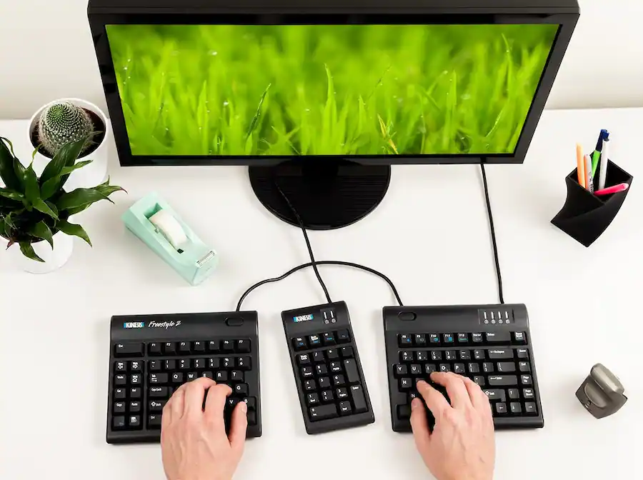 KINESIS Freestyle2 Ergonomic Split Keyboard for PC, 9 Separation ...