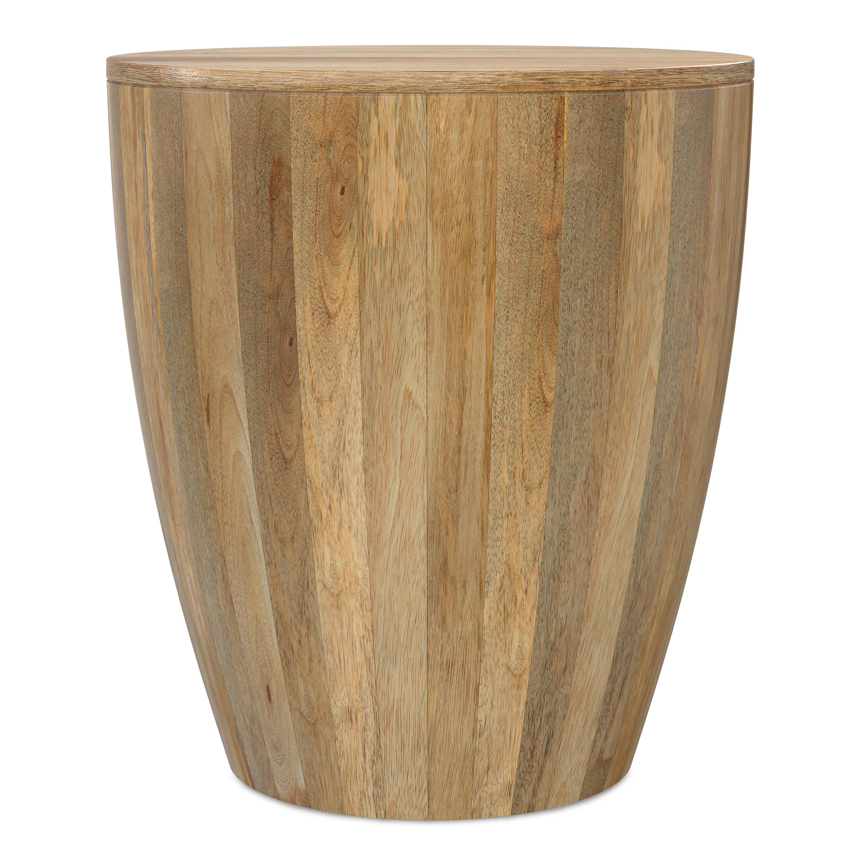 Alt View 4. Simpli Home - Elmbrook 21 inch Wide Solid Mango Modern End Table in Natural, Assembled - Natural.