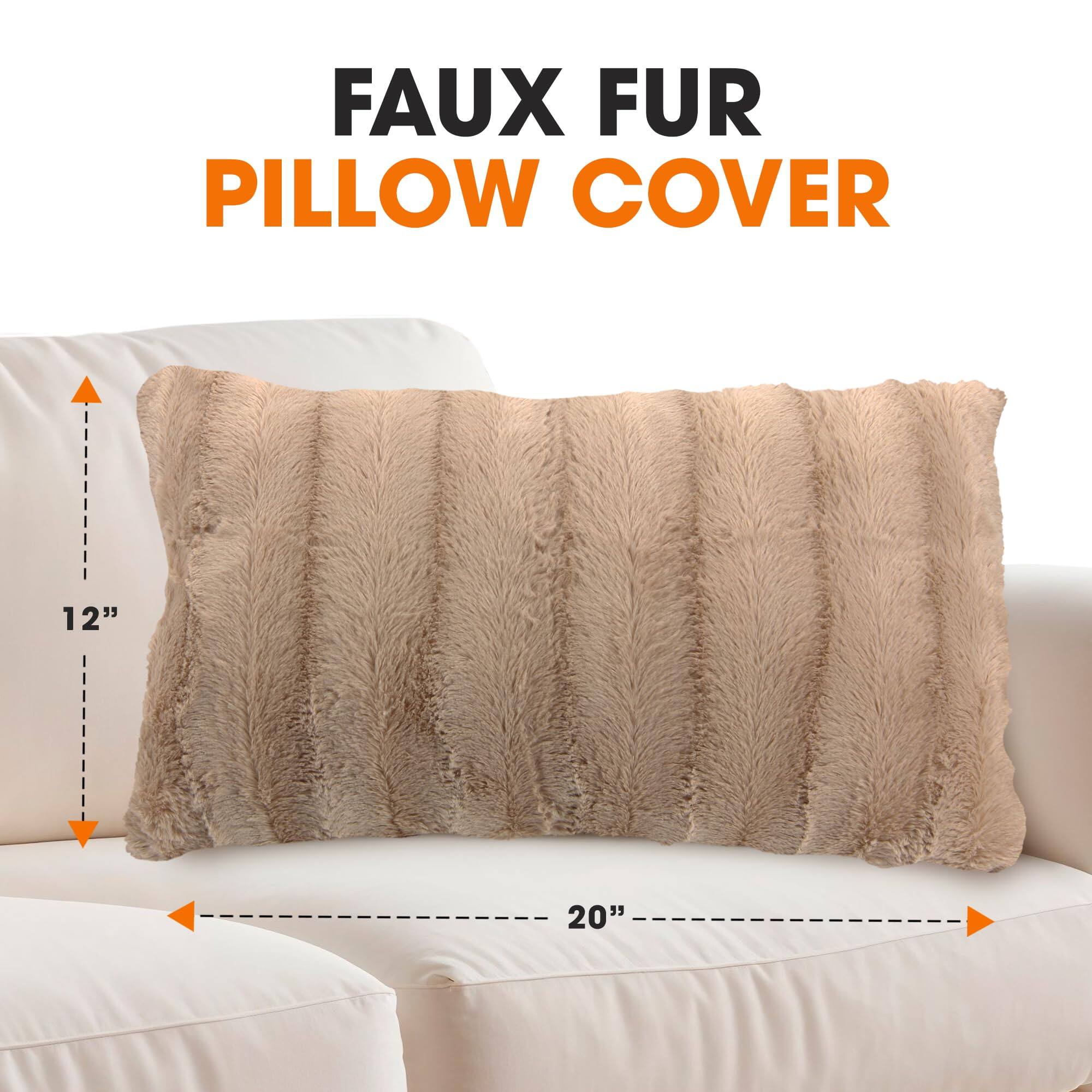 FAUX FUR PILLOW COVER

12"  
20"