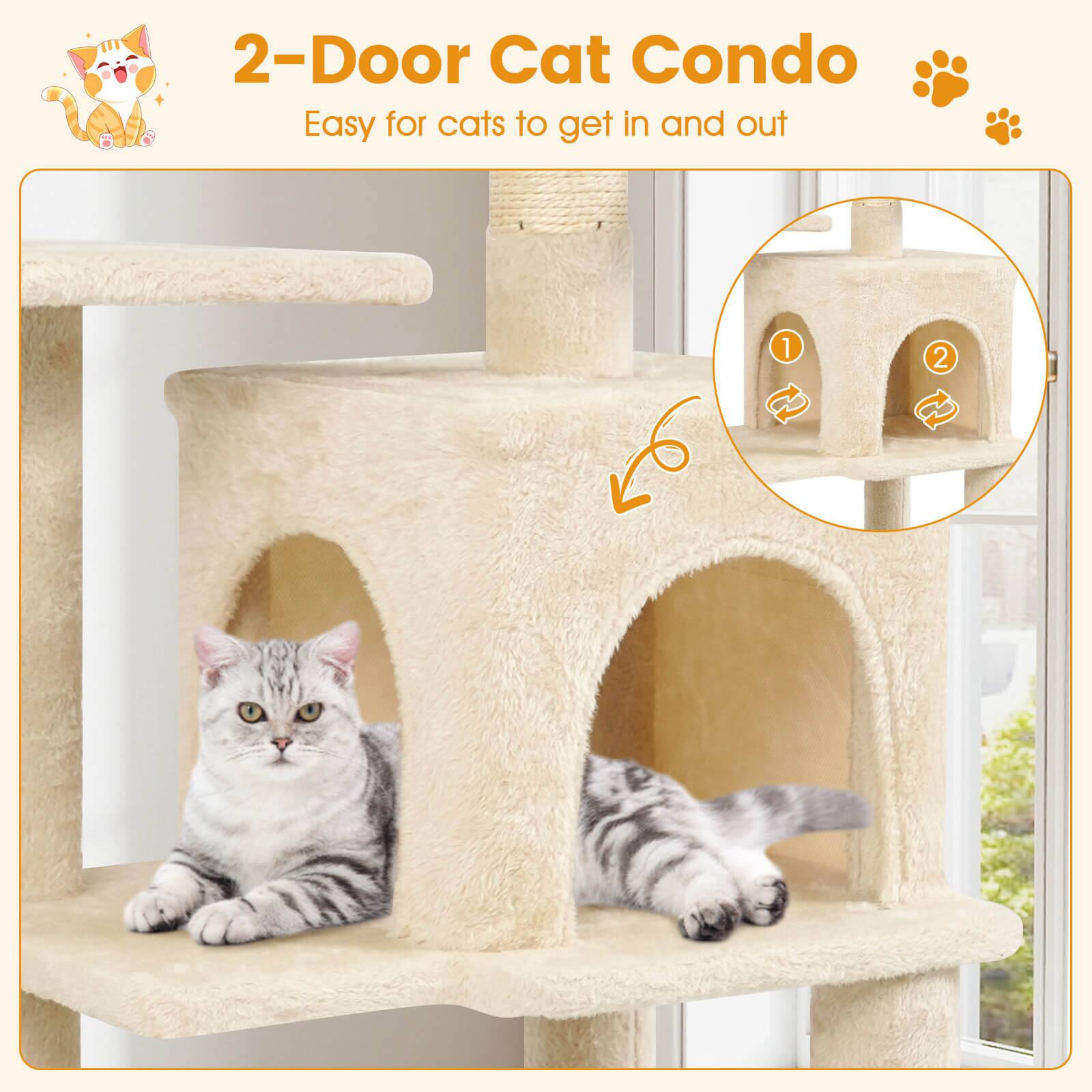 2-Door Cat Condo  
Easy for cats to get in and out